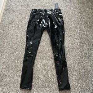 Pairadize faux black leather leggings medium
